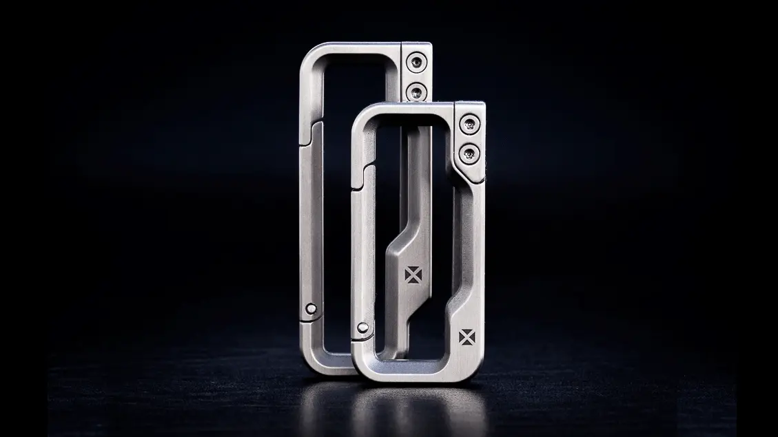 Blank Forces HYPERLINK titanium carabiner EDC gear designed by Kevin Hayes